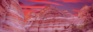 Painted canyon walls in the Jemez Valley, NM
