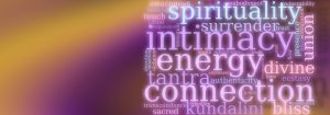 Word cloud associated with sacred sexuality