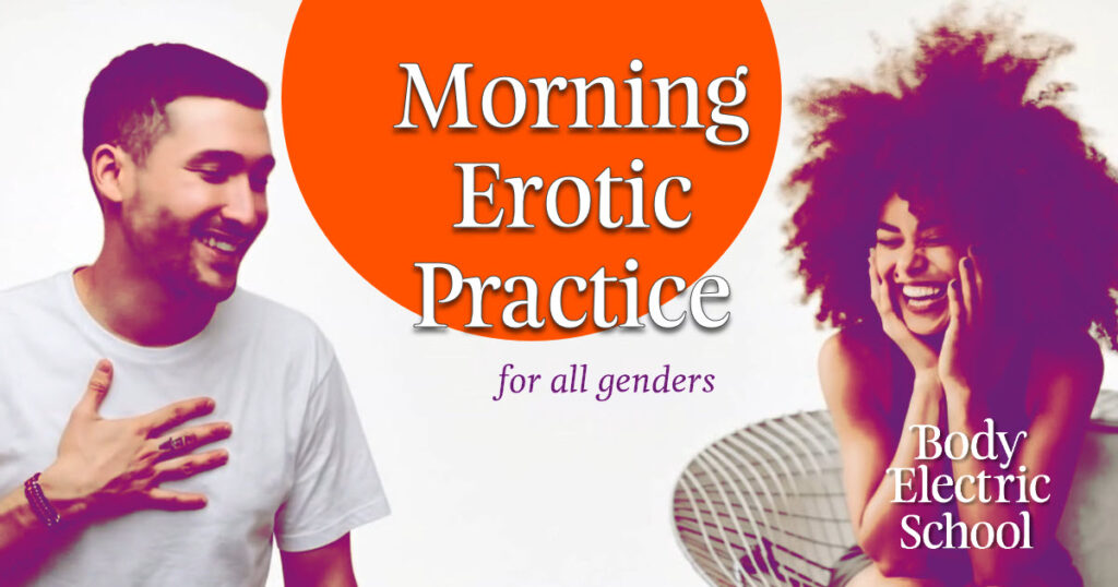 An ecstatic man and woman