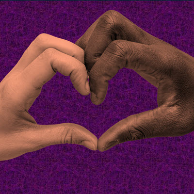 Hands in heart shape